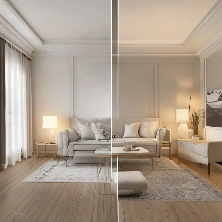 Room transformation before and after